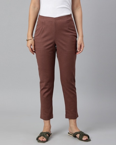 Honey Black Solid Ankle-Length Casual Women Comfort Fit Trousers - Selling  Fast at Pantaloons.com
