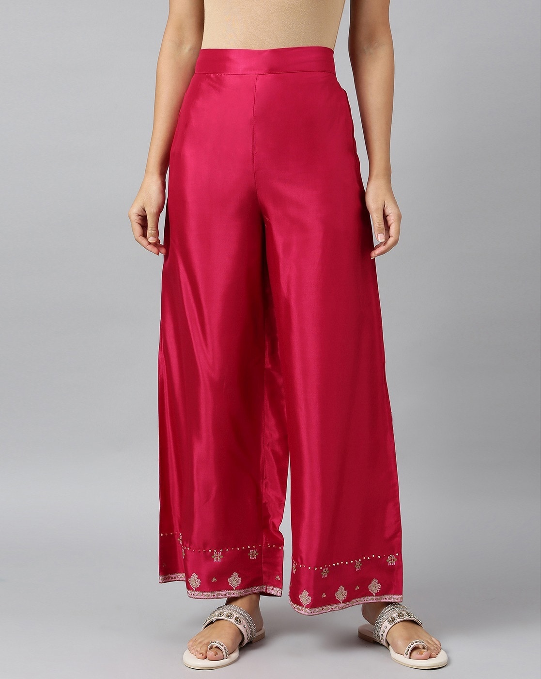 Womens La DoubleJ green Silk Palazzo Trousers | Harrods UK