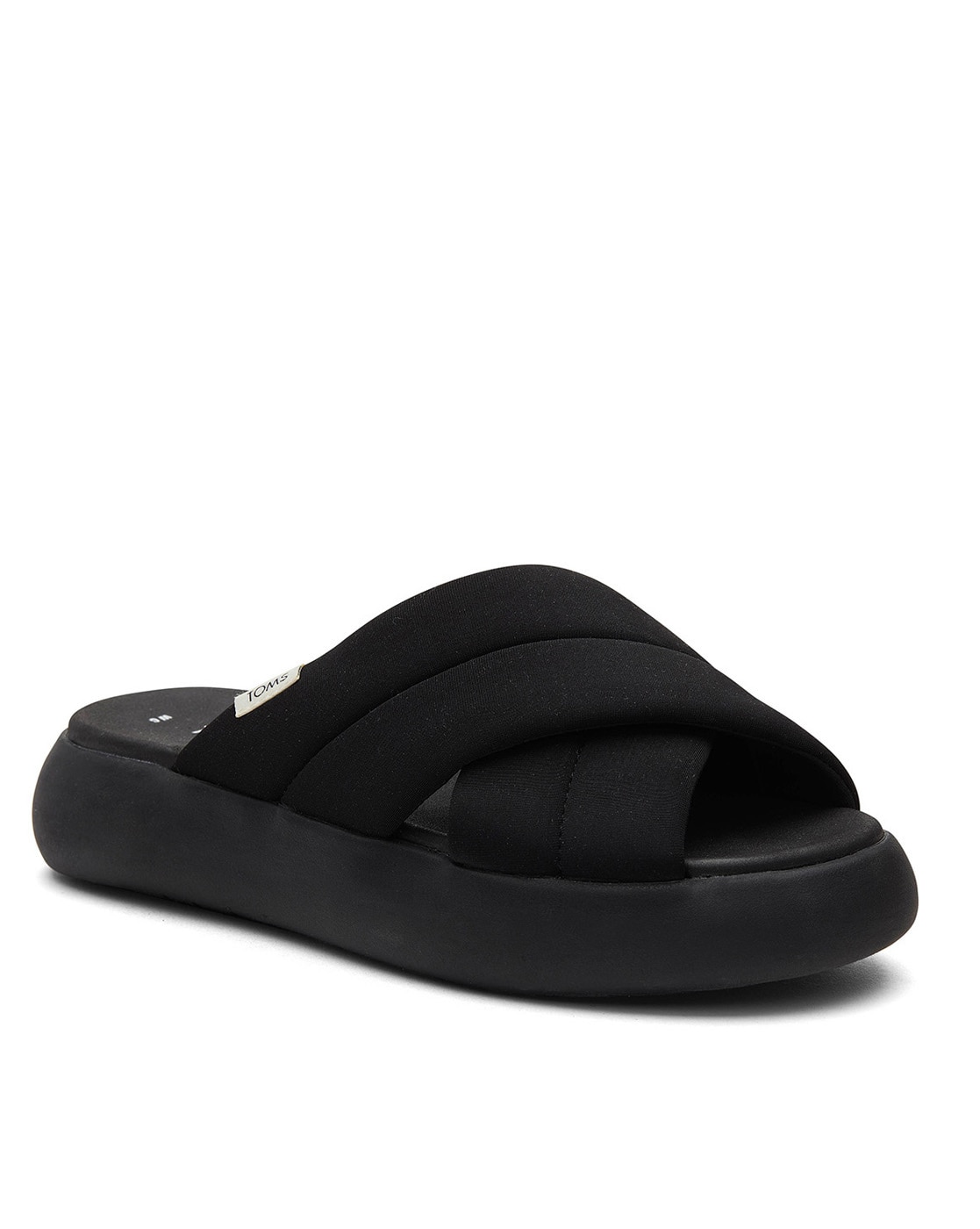 black jersey carly slide sandal | Free Returns | TOMS®