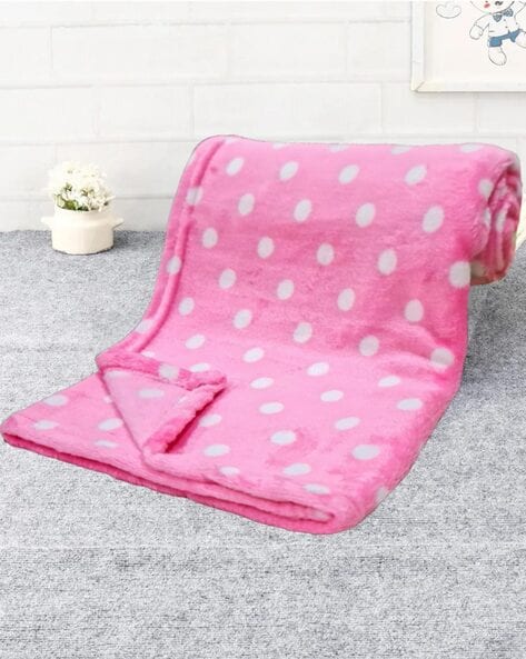 Pink polka 2024 dot baby blanket