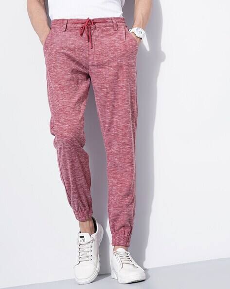 The Indian Garage Co Heathered Slim Fit Flat-Front Joggers