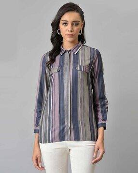 Striped Spread-Collar Shirt-picture-38