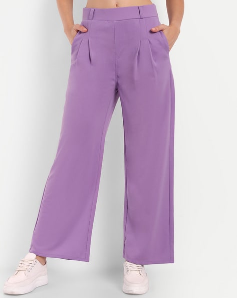 Buy Violet Trousers & Pants for Women by Broadstar Online