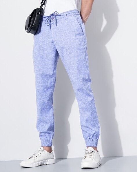 Heathered Slim Fit Flat-Front Joggers