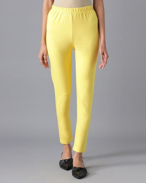Buy Yellow Churidars & Leggings for Women by AURELIA Online