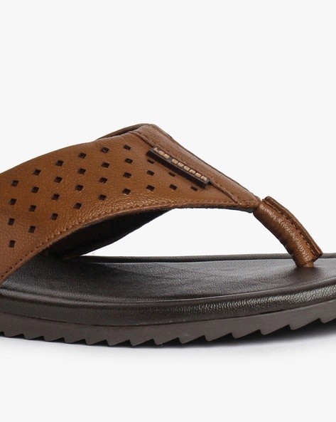 Mens leather strap sandals hot sale