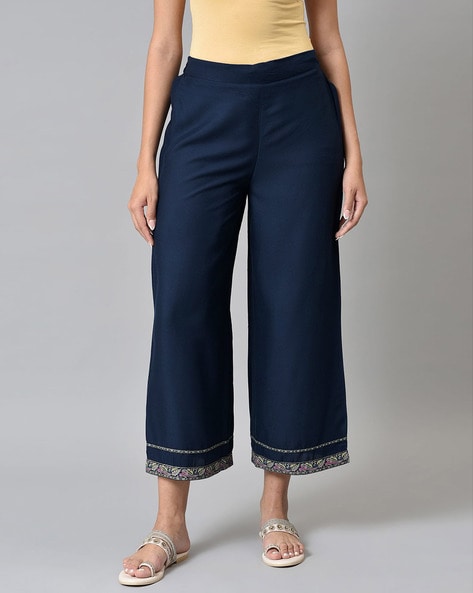 W Palazzos with Semi-Elasticated Waist