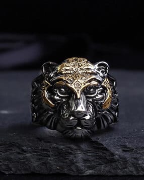 fashion frill Stainless Steel Tiger Face Ring-picture-20