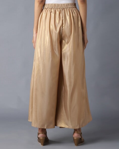 Buy Gold Trousers & Pants for Women by AURELIA Online