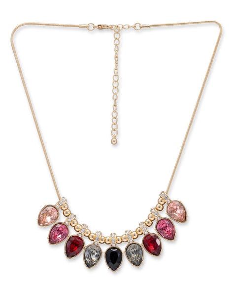 Sparkly Pink Statement Necklace & Earring Set | Femmewish