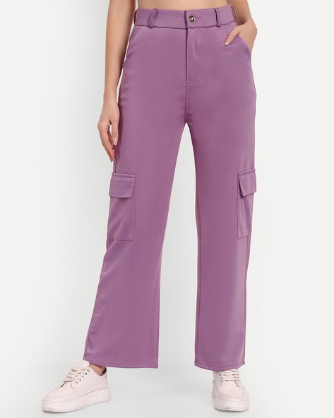 Buy Violet Trousers & Pants for Women by Broadstar Online