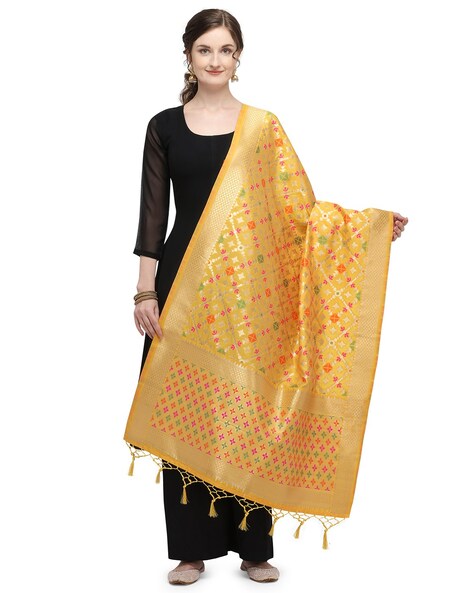 Geometric Print Silk Dupatta Price in India