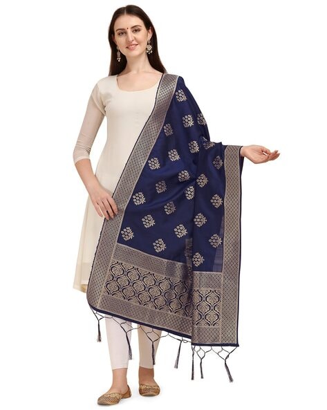 Block-Print Silk Dupatta Price in India
