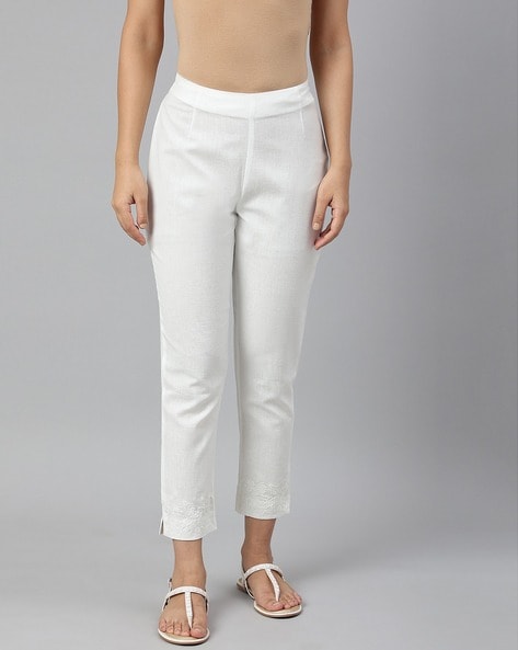 The Long Cigarette Pant In White - Shady And Katie - Shady And Katie