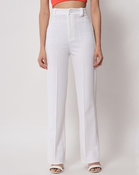 Buy White Trousers & Pants for Women by KOTTY Online