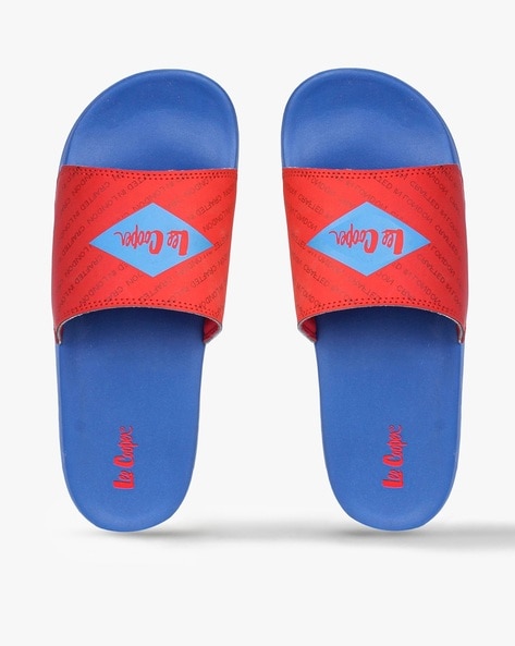 Men Brand Print Slides