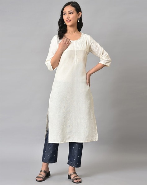 Aurelia women's cotton straight kurta best sale