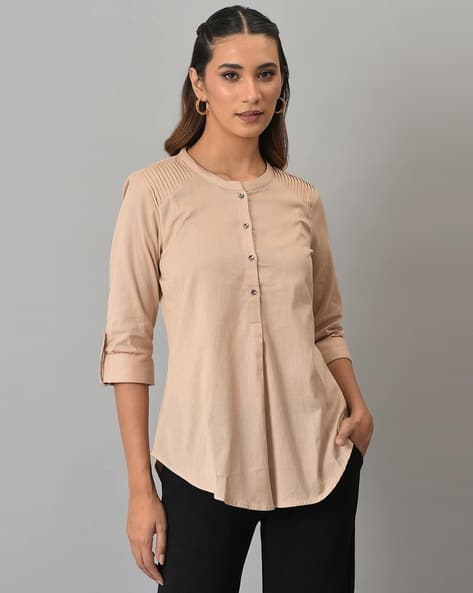 Buy Beige Tops for Women by W Online | Ajio.com