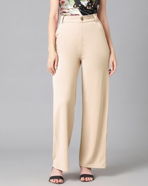 Women's Button Crop Pant in Taupe | Postie