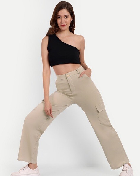 Buy Grey Trousers & Pants for Women by Broadstar Online