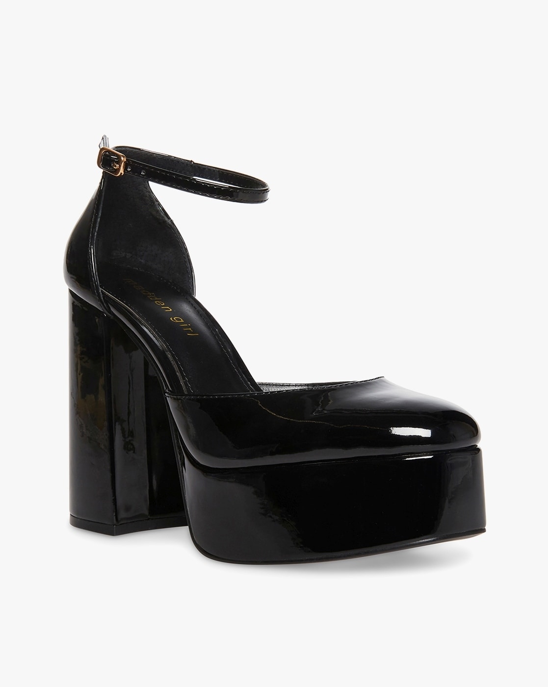 Buy Black Patent Heeled Sandals for Women by STEVE MADDEN Online