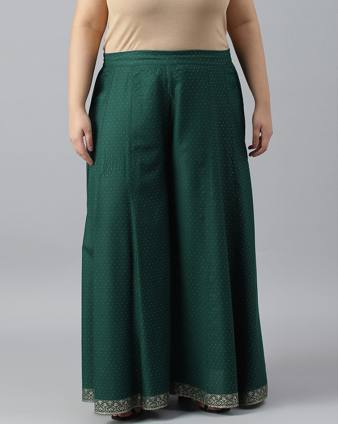 Plus Size Amazon Online Shopping Clothes Plazo Buy Green Trousers