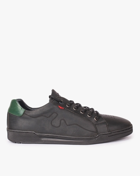 Laytonville black perforated sneakers - KeeShoes