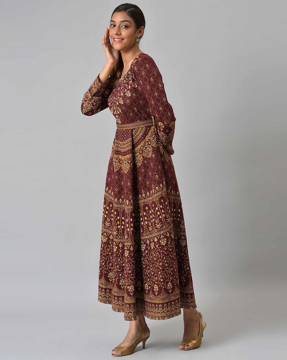 Buy peach Ethnic Wear Sets for Girls by Kasya Online | Ajio.com
