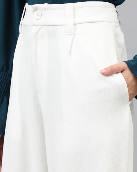 Buy White Trousers & Pants for Women by KOTTY Online