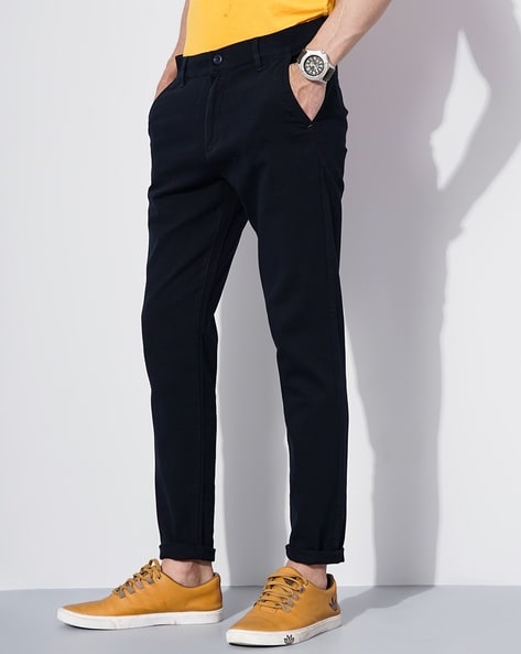 Check Formal Trousers In Navy B95 Martin