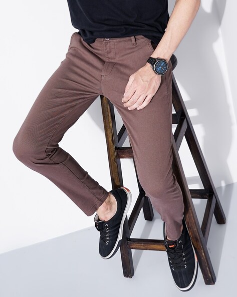 Buy Brown Trousers & Pants for Men by The Indian Garage Co Online