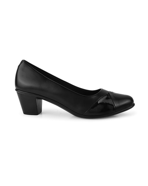 Shuz Touch Slip-On Round-Toe Heeled Shoes