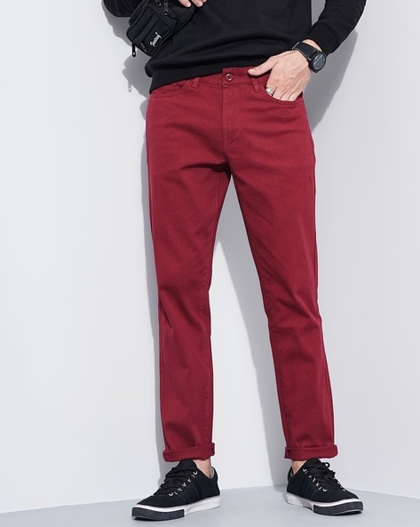 Red Mens Trousers  Buy Red Mens Trousers Online at Best Prices In India   Flipkartcom