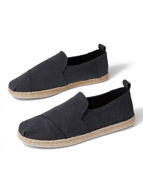 Black Recycled Cotton Canvas Espadrilles