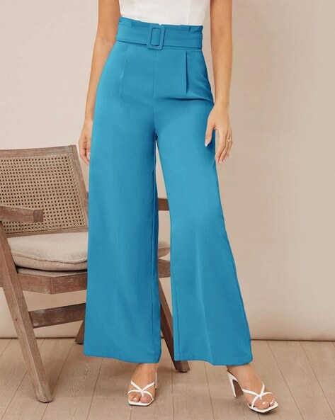 KOTTY Regular Fit Women Light Blue Trousers - Buy KOTTY Regular Fit Women  Light Blue Trousers Online at Best Prices in India