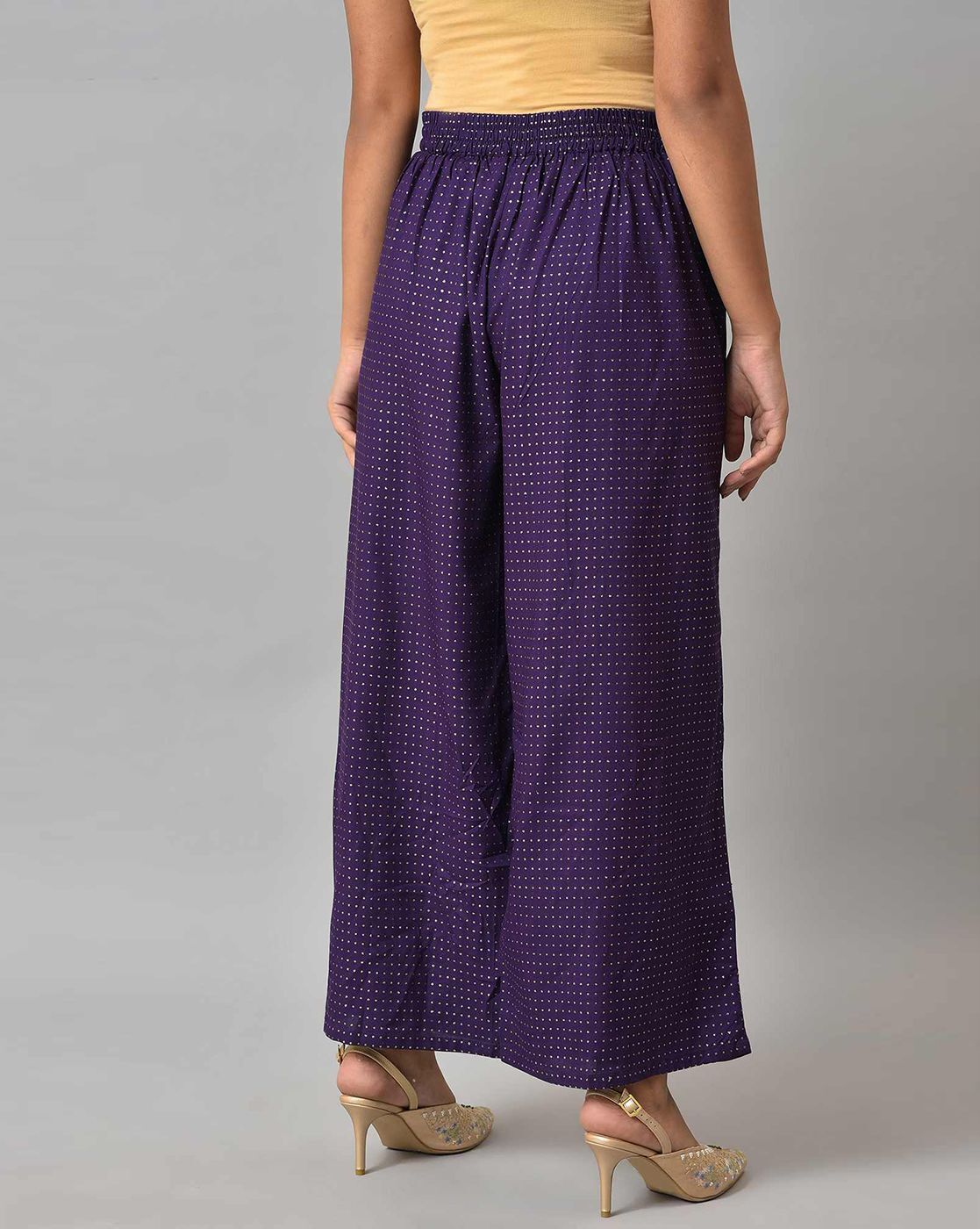 Buy W Pink Pleated Palazzo Trousers - Palazzos for Women 1740048 | Myntra
