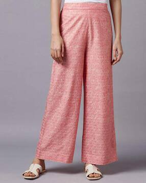 Printed Flat-Front Pants-image-48