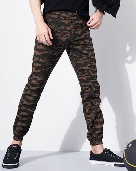 Men's Camo Cargo Regular Fit Stretch Multi Pocket Long Pants | eBay