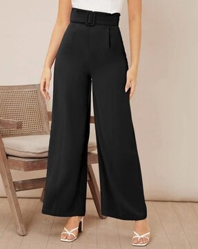 Flared trousers  Cerise  Ladies  HM IN