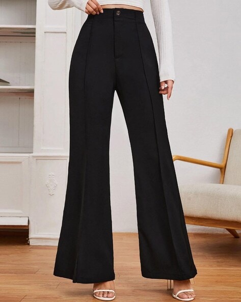 Victoria High Waisted Dress Pants - Navy | Flare pant fashion, Flare pants, High  waisted dress pants