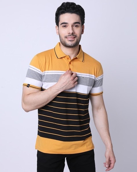 Striped Regular-Fit Polo T-shirt