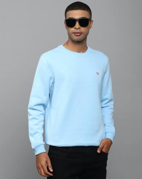 Crew-Neck Sweatshirt with Ribbed Hems