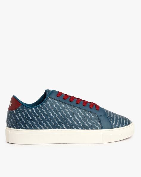 Lee Cooper Men Typographic Print Lace-Up Sneakers