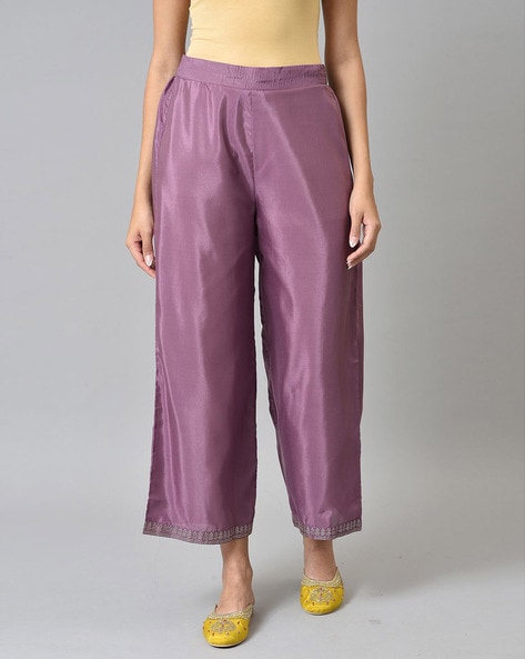 Buy Striped Palazzo Pants with Semi-Elasticated Waist online | Looksgud.in