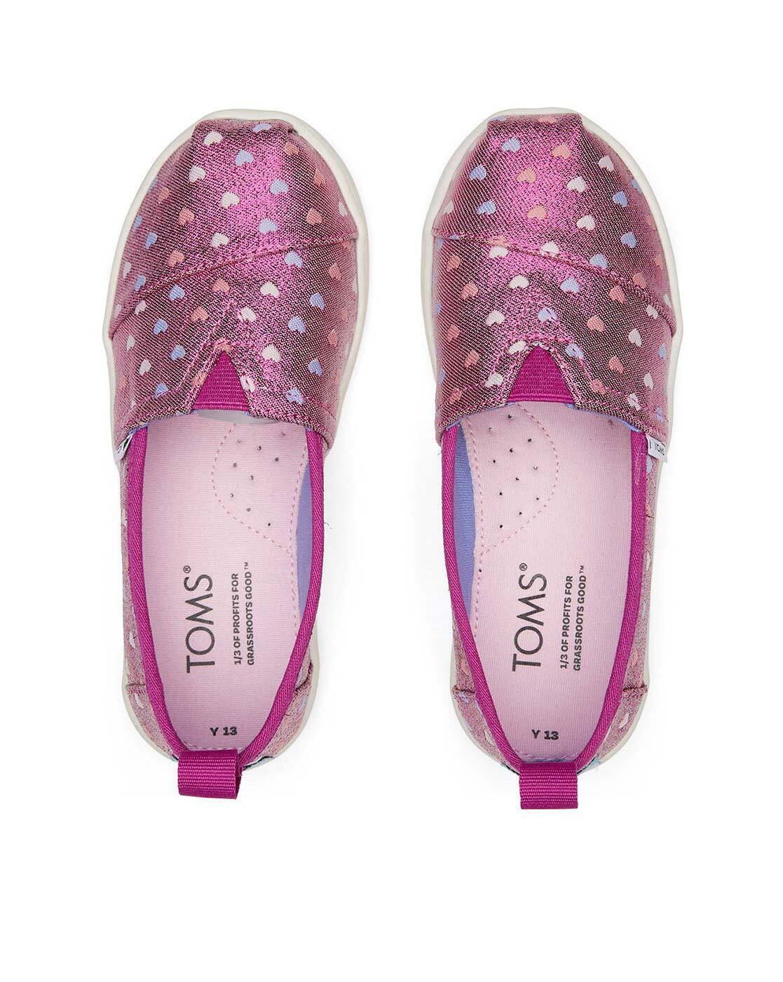 Toms rose gold on sale polka dot shoes