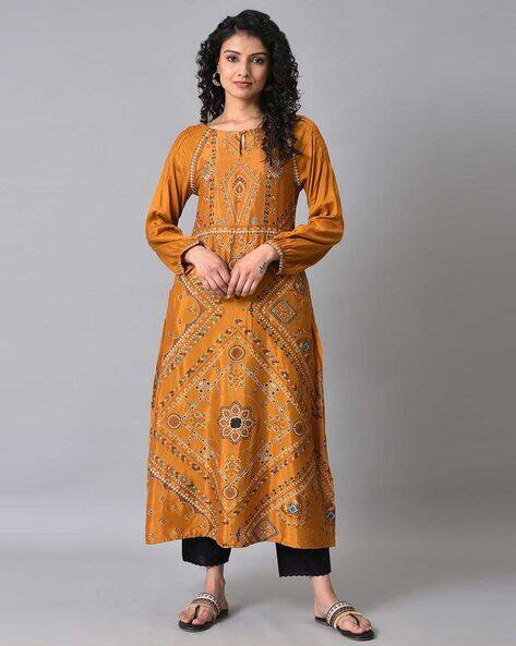 Buy Mustard Dresses Gowns for Women by W Online