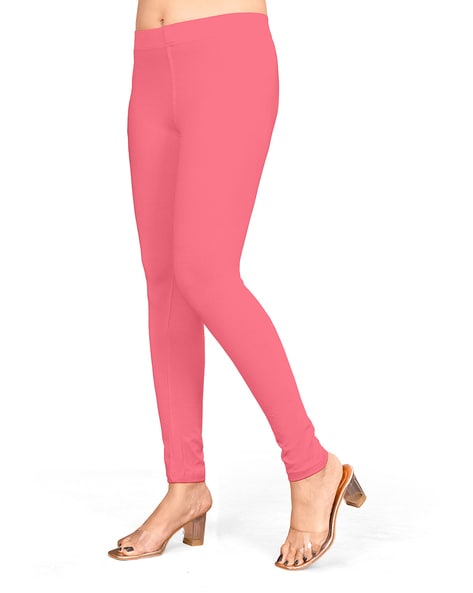 Buy online Pink Cotton Leggings from Capris & Leggings for Women by Elleven  By Aurelia for ₹370 at 47% off | 2024 Limeroad.com