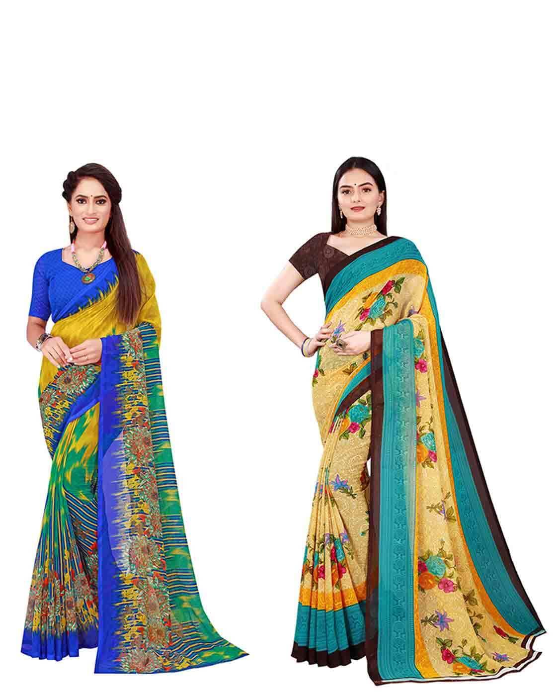 Formal Wear Floral Print ladies Printed Saree, 6.3 m (with blouse piece) at  Rs 400 in Surat