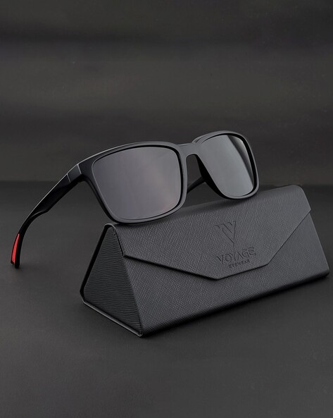 Buy Voyage Polarized & UV Protected Black Wayfarer Sunglasses for Unisex  Adult - 19072MG4143 Online