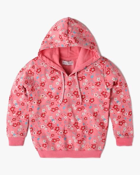 Girls hot sale floral hoodie